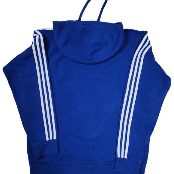 Adidas Men's Royal Blue Fleece Pullover Hoodie - Picture 2 of 2